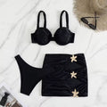 Mermaid Dreams 3-Piece Bikini with Mini Skirt