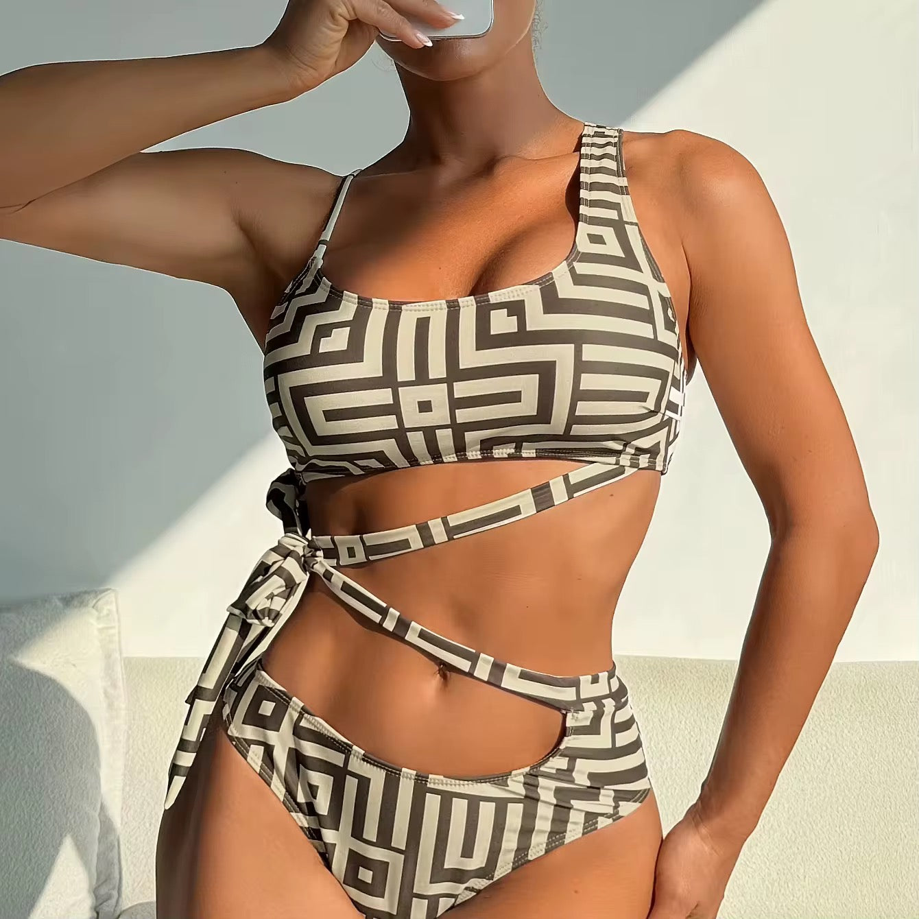 Sculpted Elegance Cut-Out One-Piece