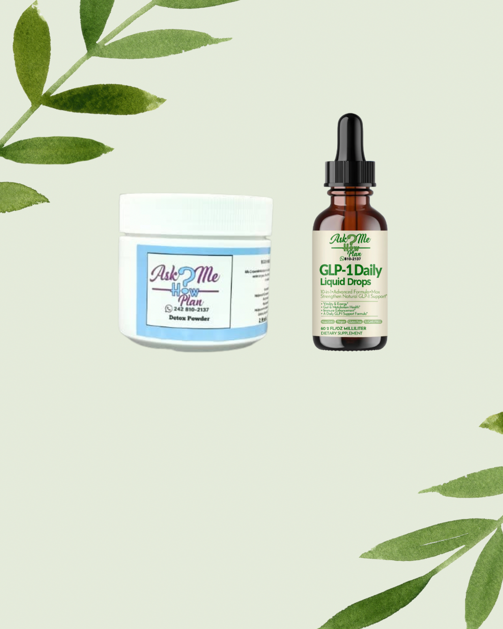 Slimming Drops and Detox Powder Package