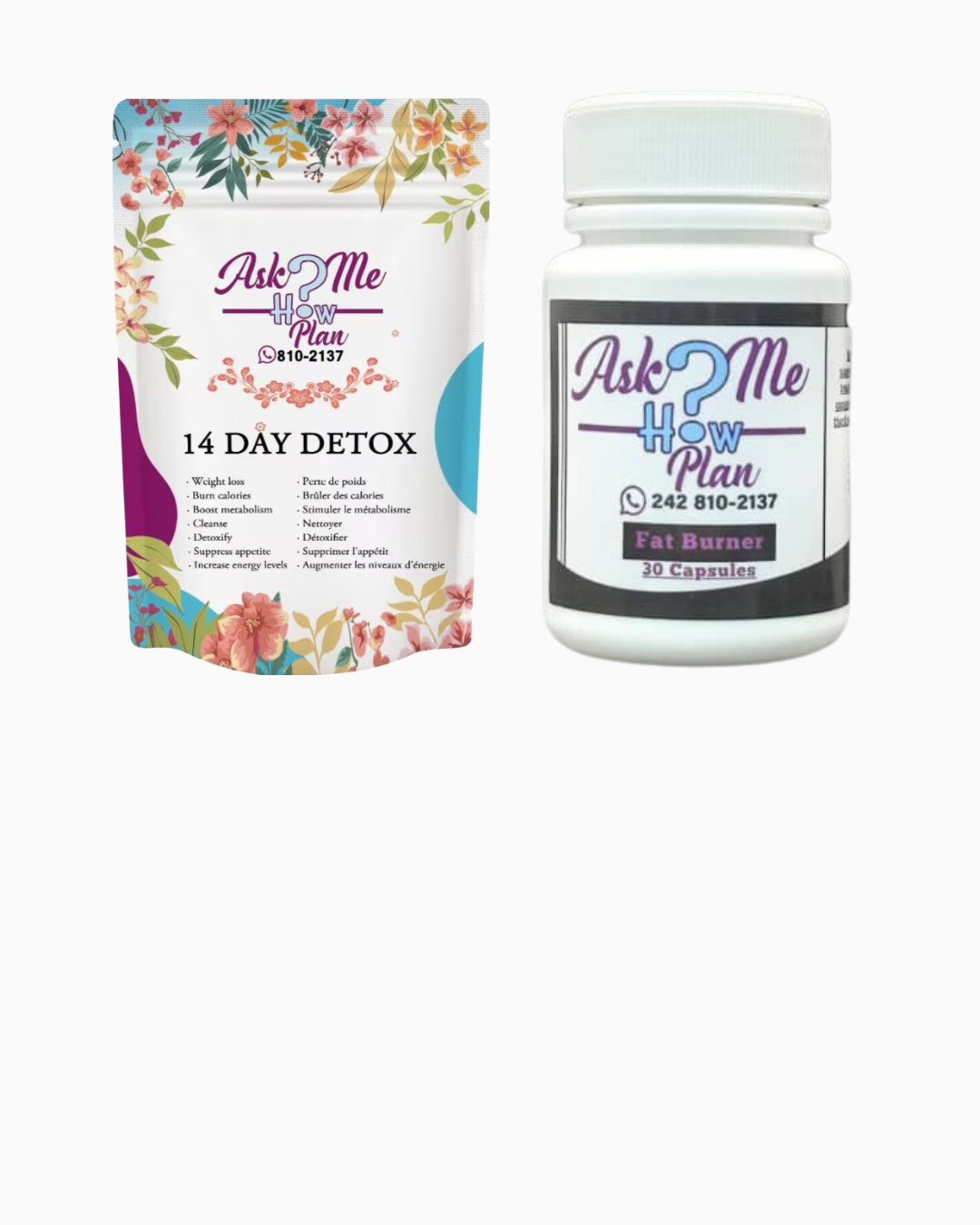 Ask Me How Fat Burner and Detox Tea Package