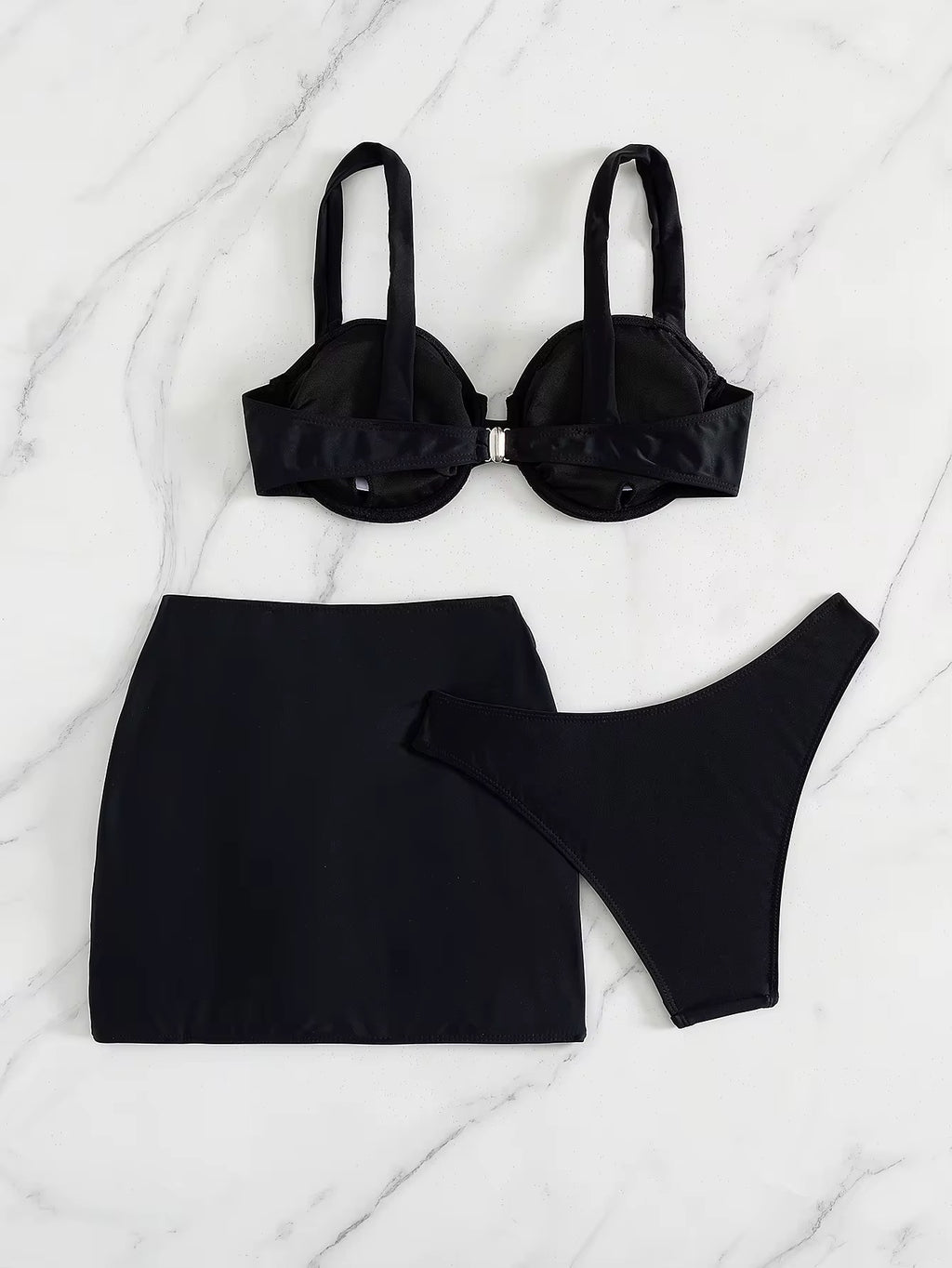 Mermaid Dreams 3-Piece Bikini with Mini Skirt
