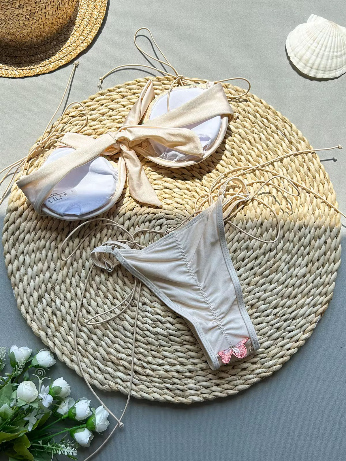 Garden Romance 2-Piece Lace Floral String Bikini