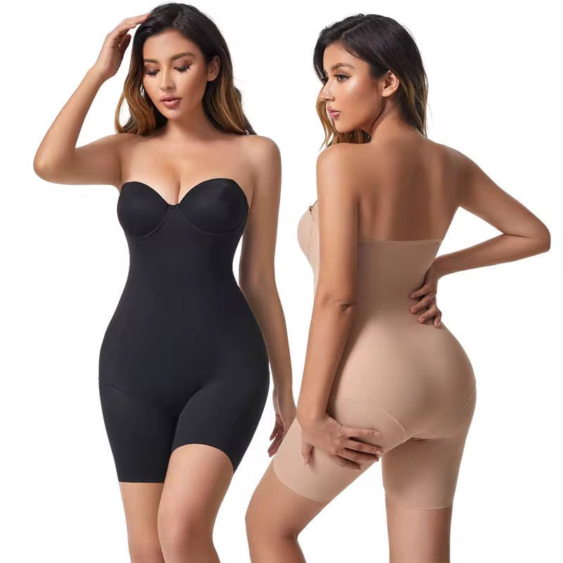 The Hourglass Mid-Thigh Bodysuit built in cup