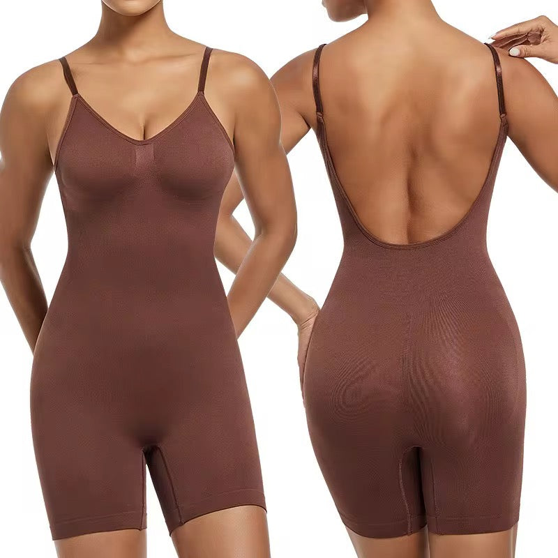 Deep V-Neck Sculpting Bodysuit