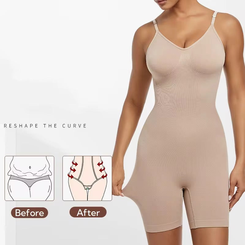 Deep V-Neck Sculpting Bodysuit