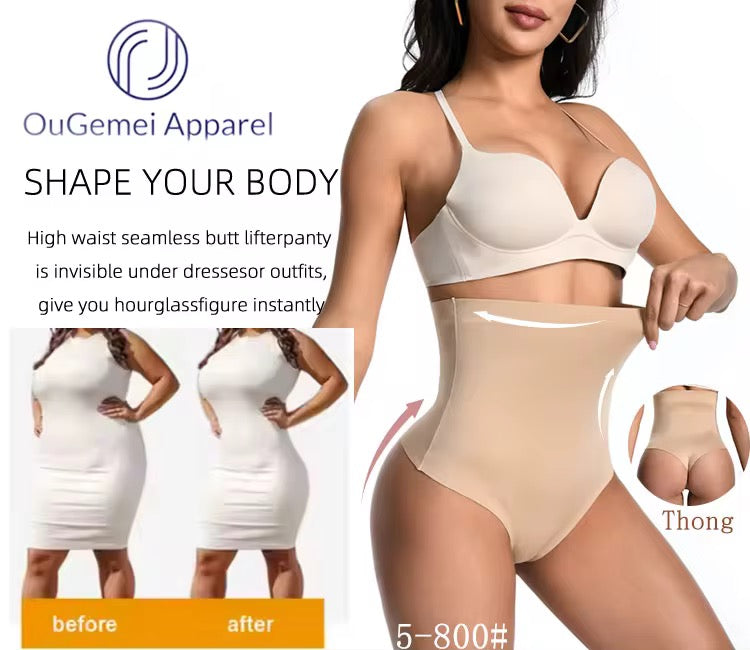 High-Waisted Seamless Thong Shaper